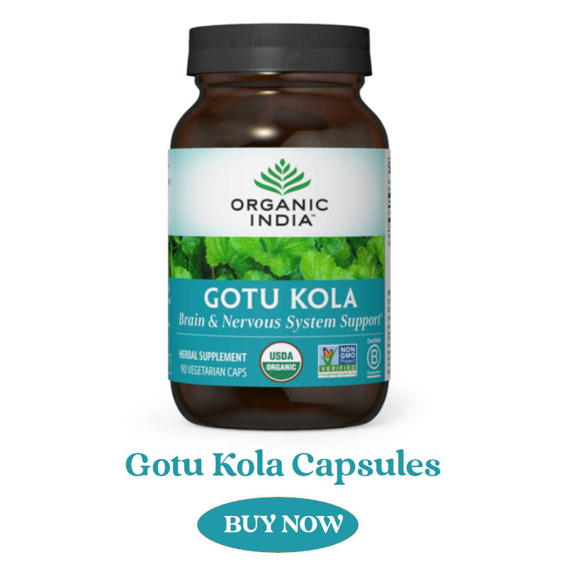 Gotu kola herbal capsules for crown chakra