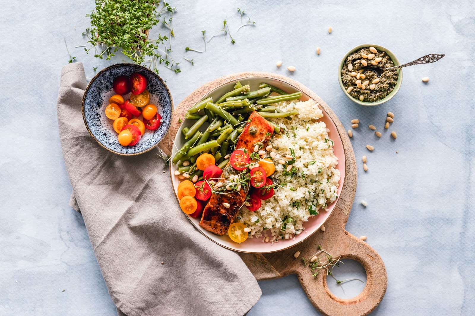 Healthy diet for gut health and healthy inflammatory response
